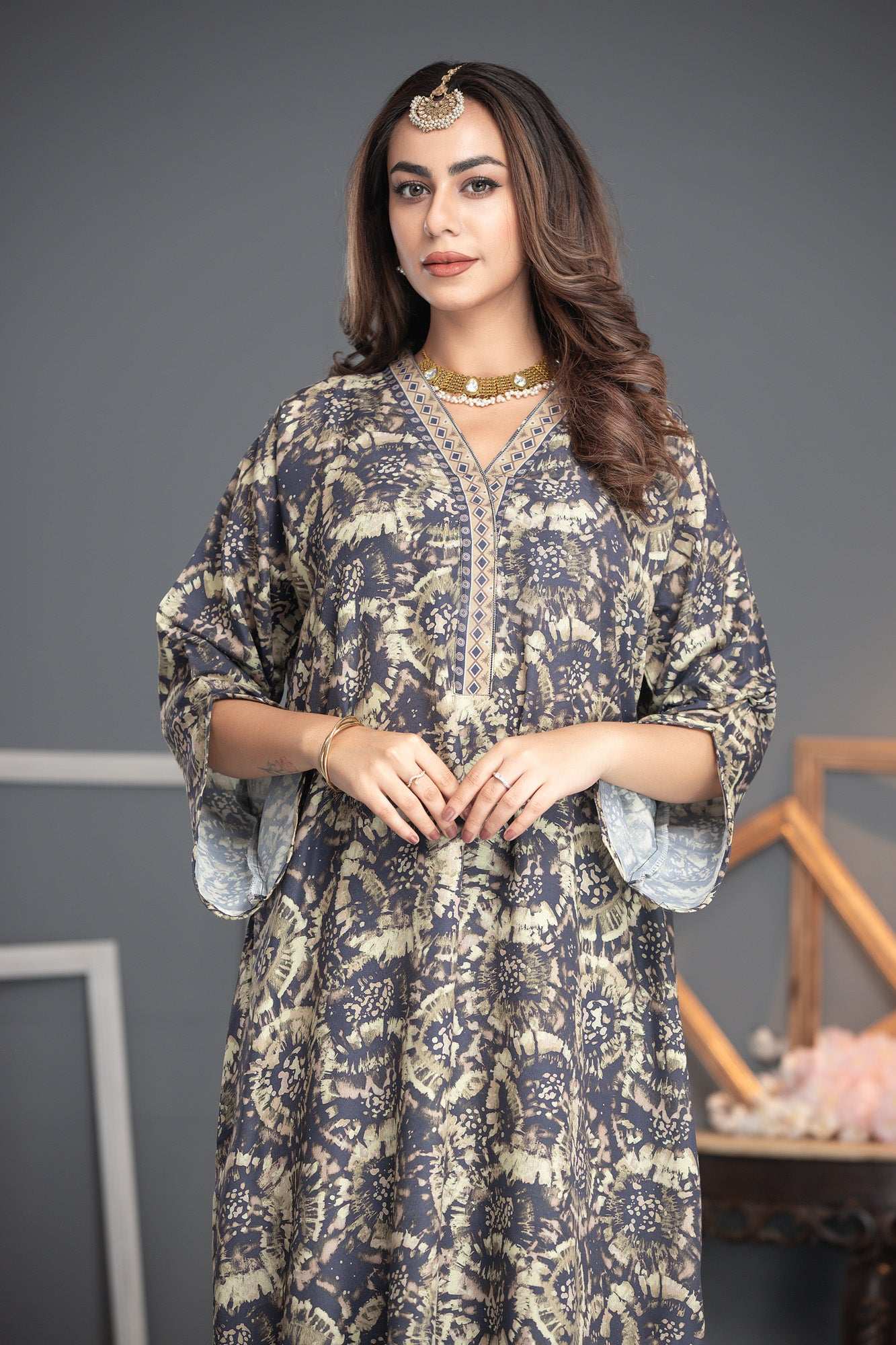Printed Premium Soft Silk Stitched Kaftan Vol-01