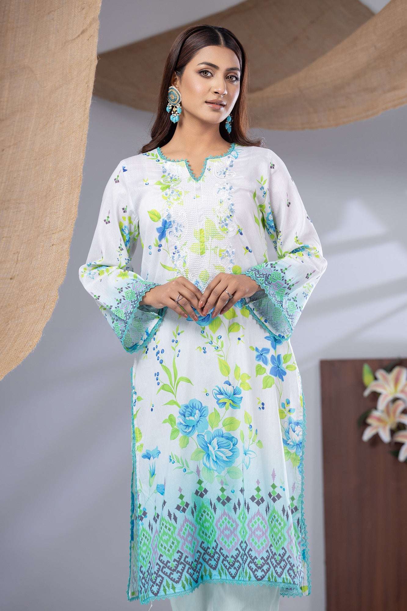 Aiza Embroidered & Sequence Work Unstitched 3pcs