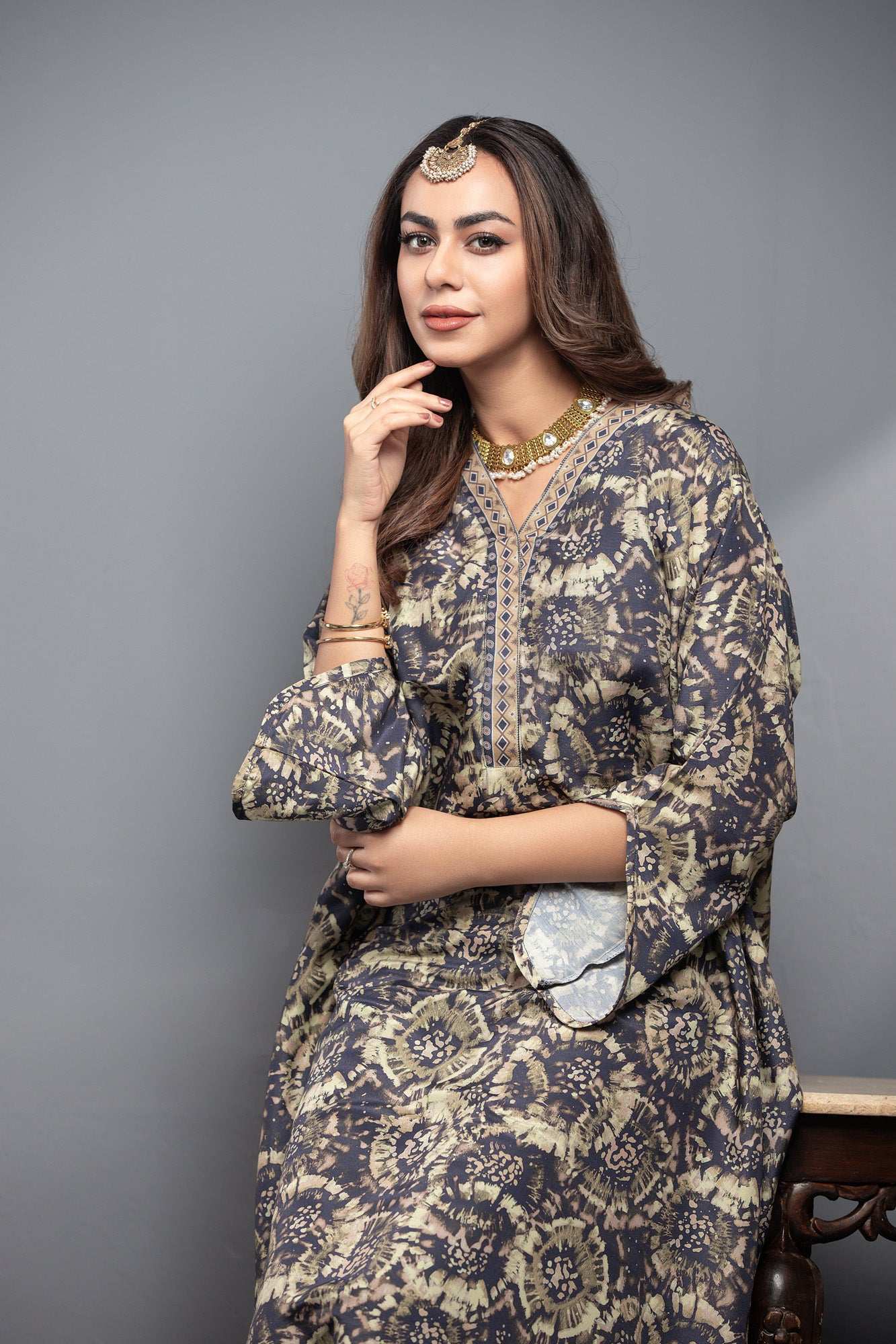 Printed Premium Soft Silk Stitched Kaftan Vol-01