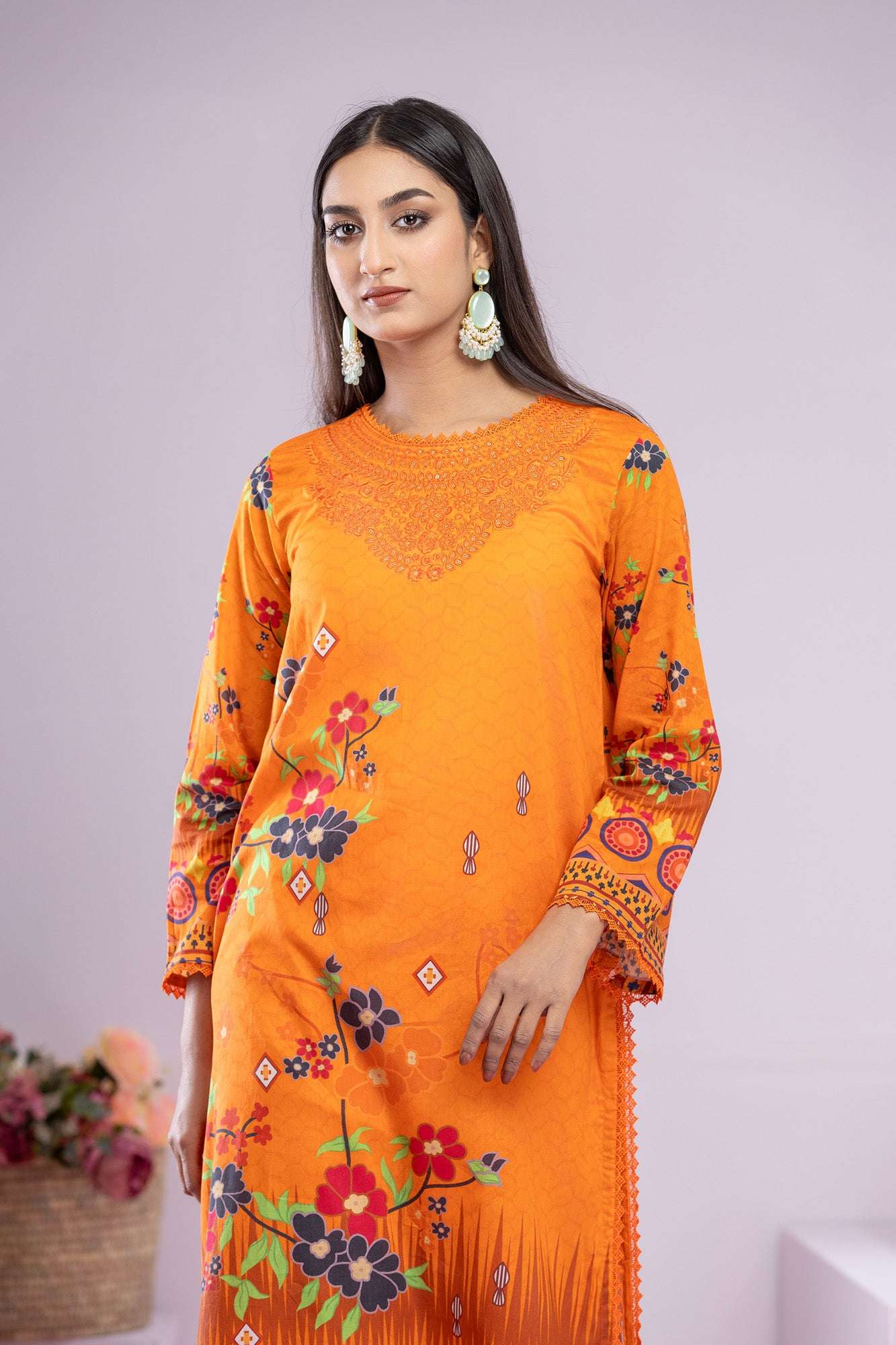 Inaya Embroidered & Sequence Work Unstitched 3pcs