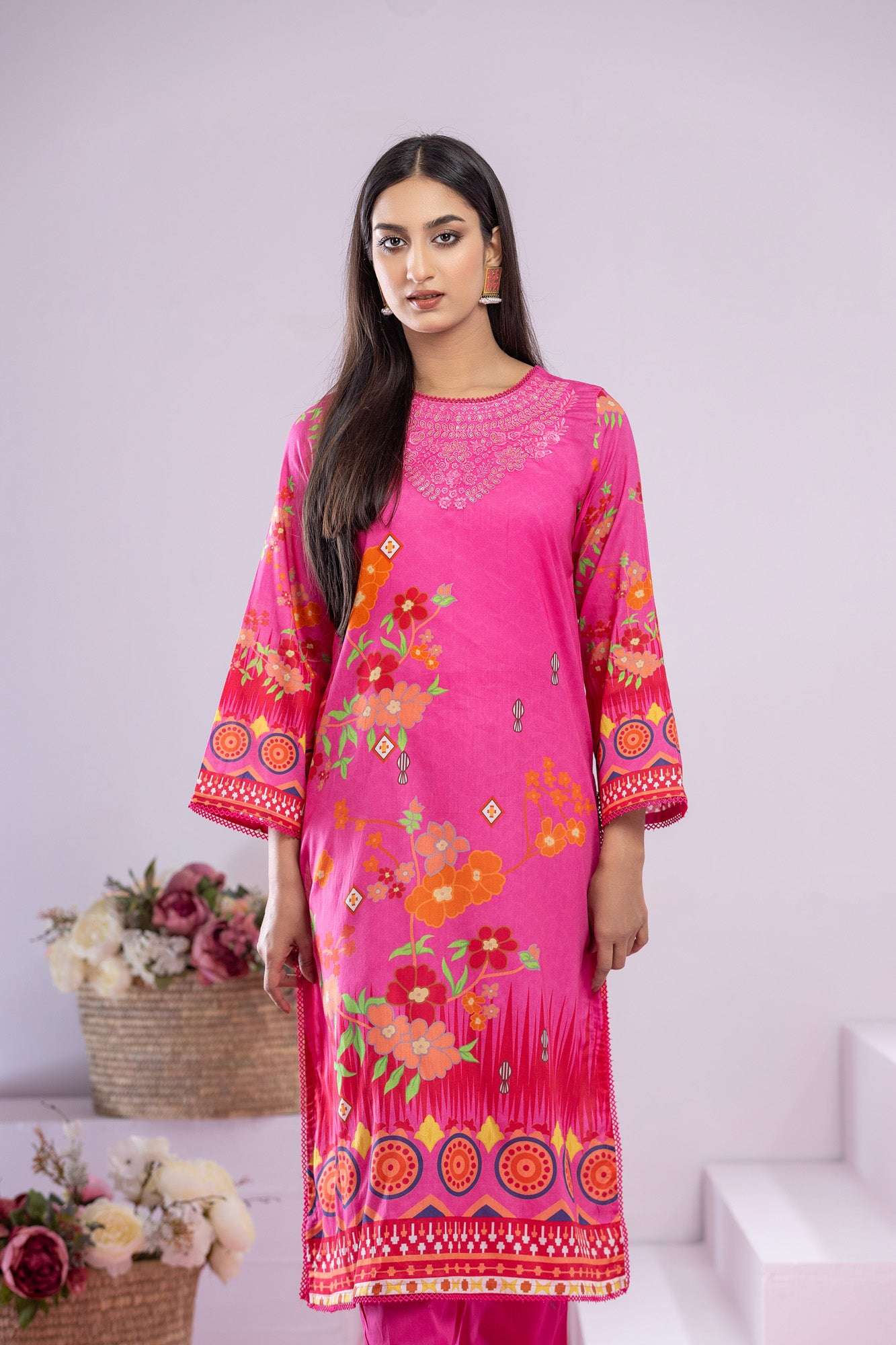 Inaya Embroidered & Sequence Work Unstitched 3pcs