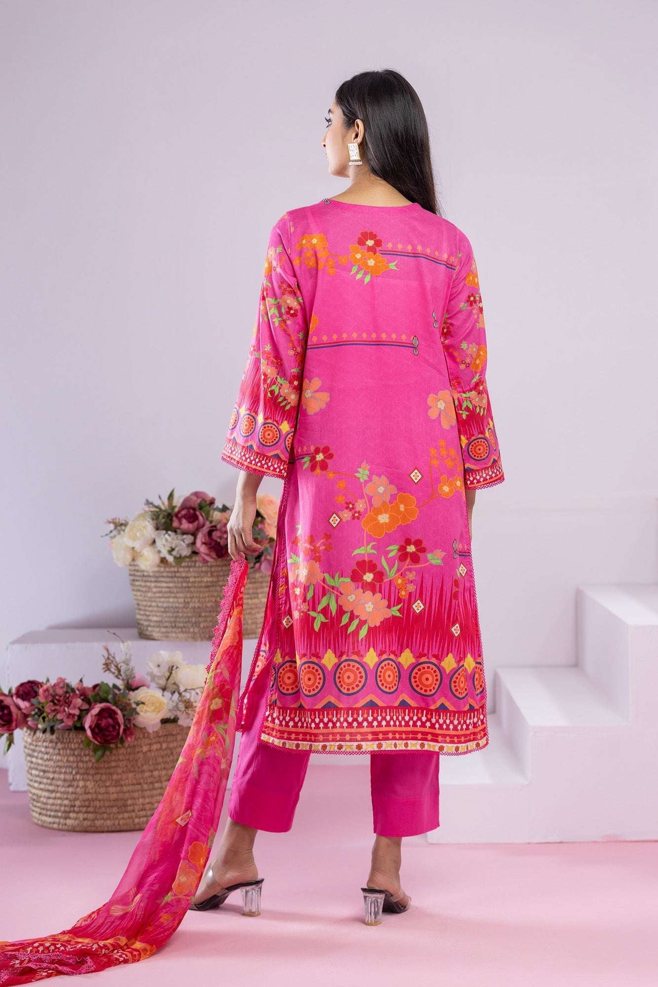 Inaya Embroidered & Sequence Work Unstitched 3pcs