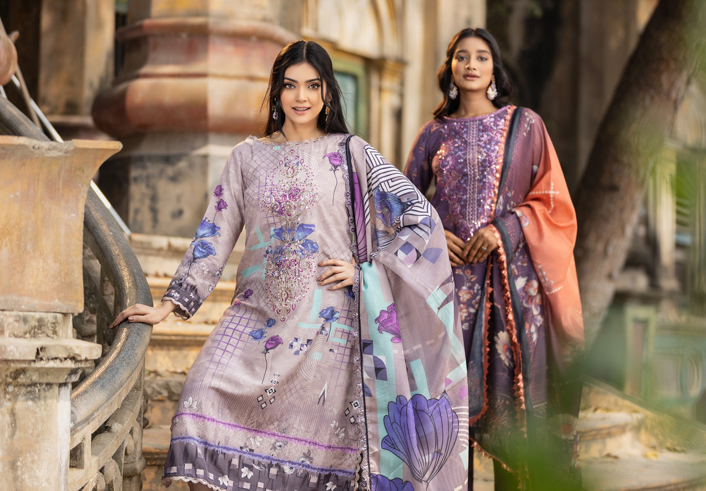 Fatiha Embroidered & Sequence Work Silk Unstitched 3pcs