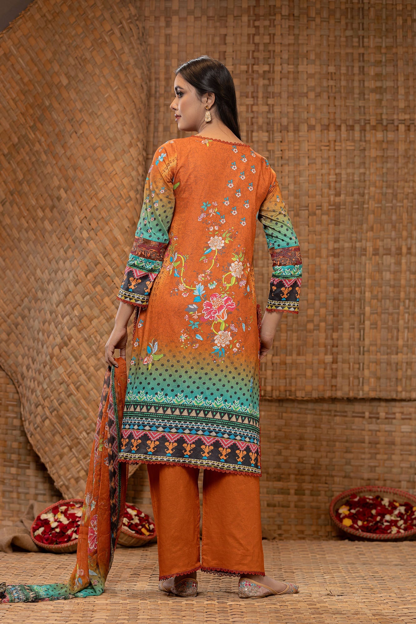 Khoobsurat Digital Printed Heavy Embroidered Unstitched Lawn 3pcs