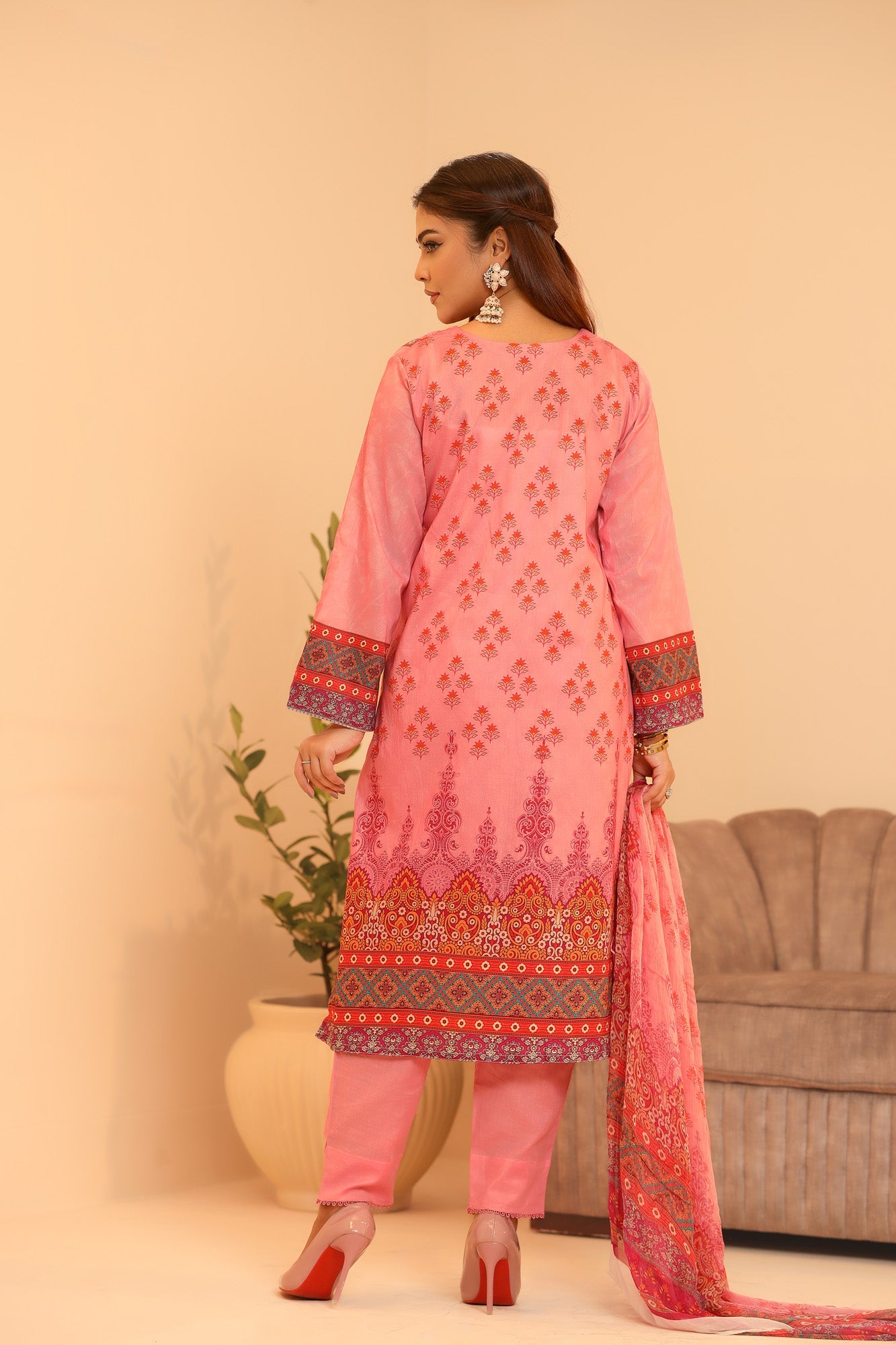 Minhal By Nilima Digital Printed EMB. Unstitched Lawn 3pcs
