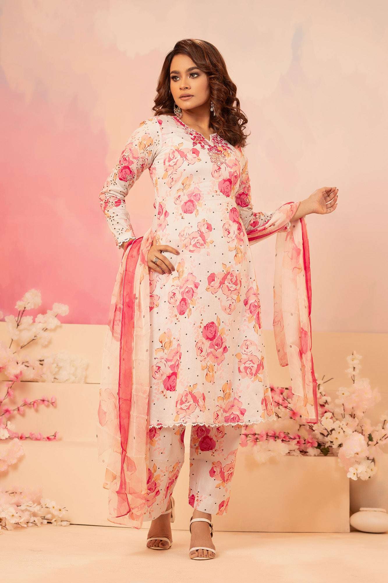 Naira Digital Print Luxury Embroidered Sequince Work Unstitched 3pcs