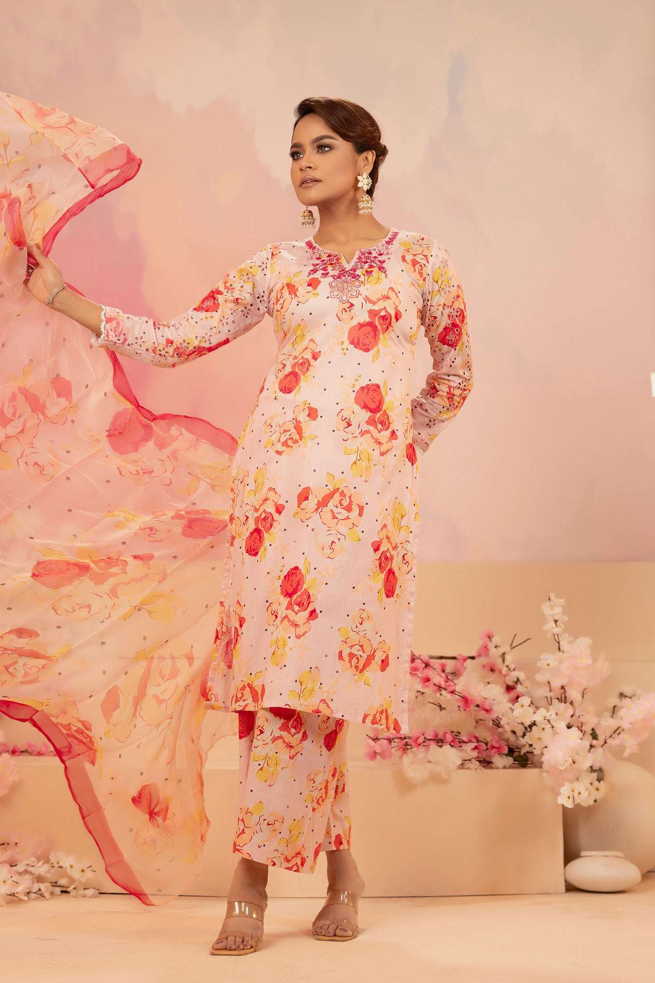 Naira Digital Print Luxury Embroidered Sequince Work Unstitched 3pcs
