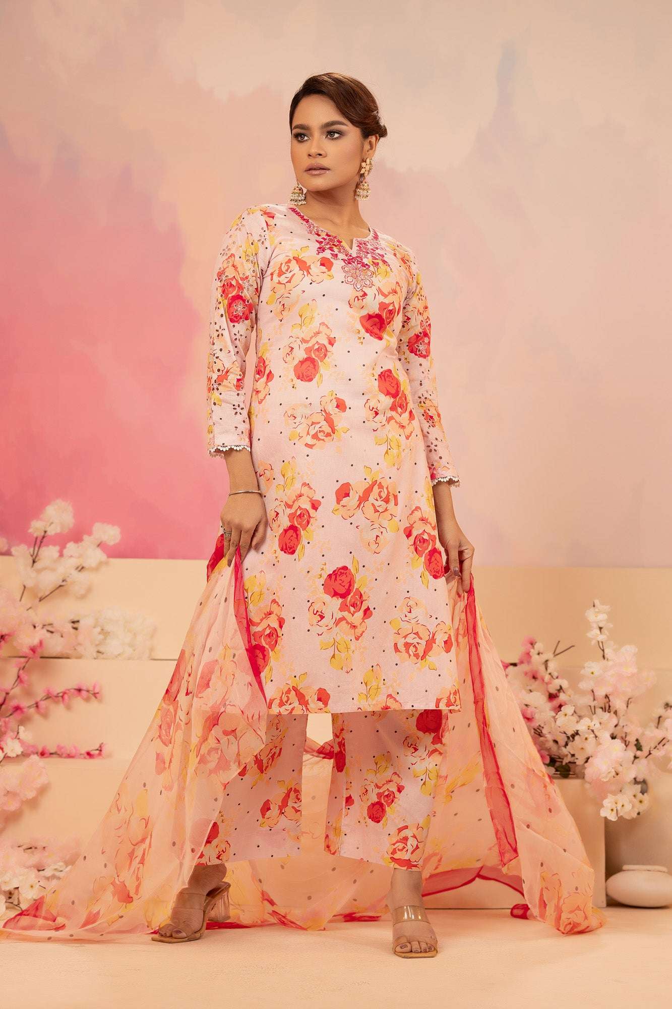 Naira Digital Print Luxury Embroidered Sequince Work Unstitched 3pcs