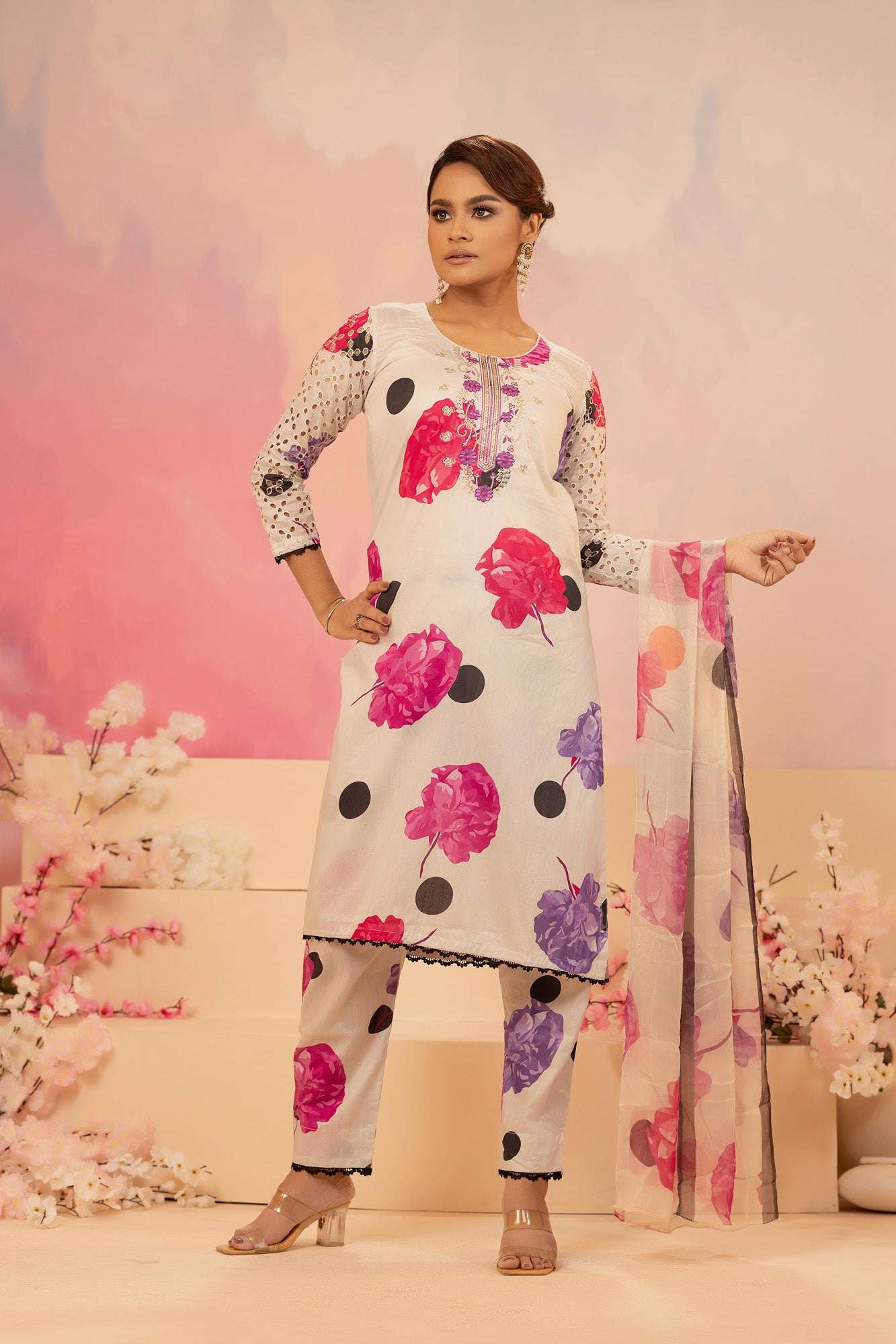 Naira Digital Print Luxury Embroidered Sequince Work Unstitched 3pcs