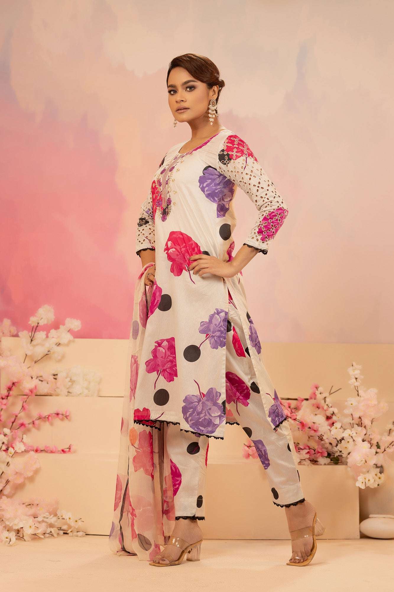 Naira Digital Print Luxury Embroidered Sequince Work Unstitched 3pcs