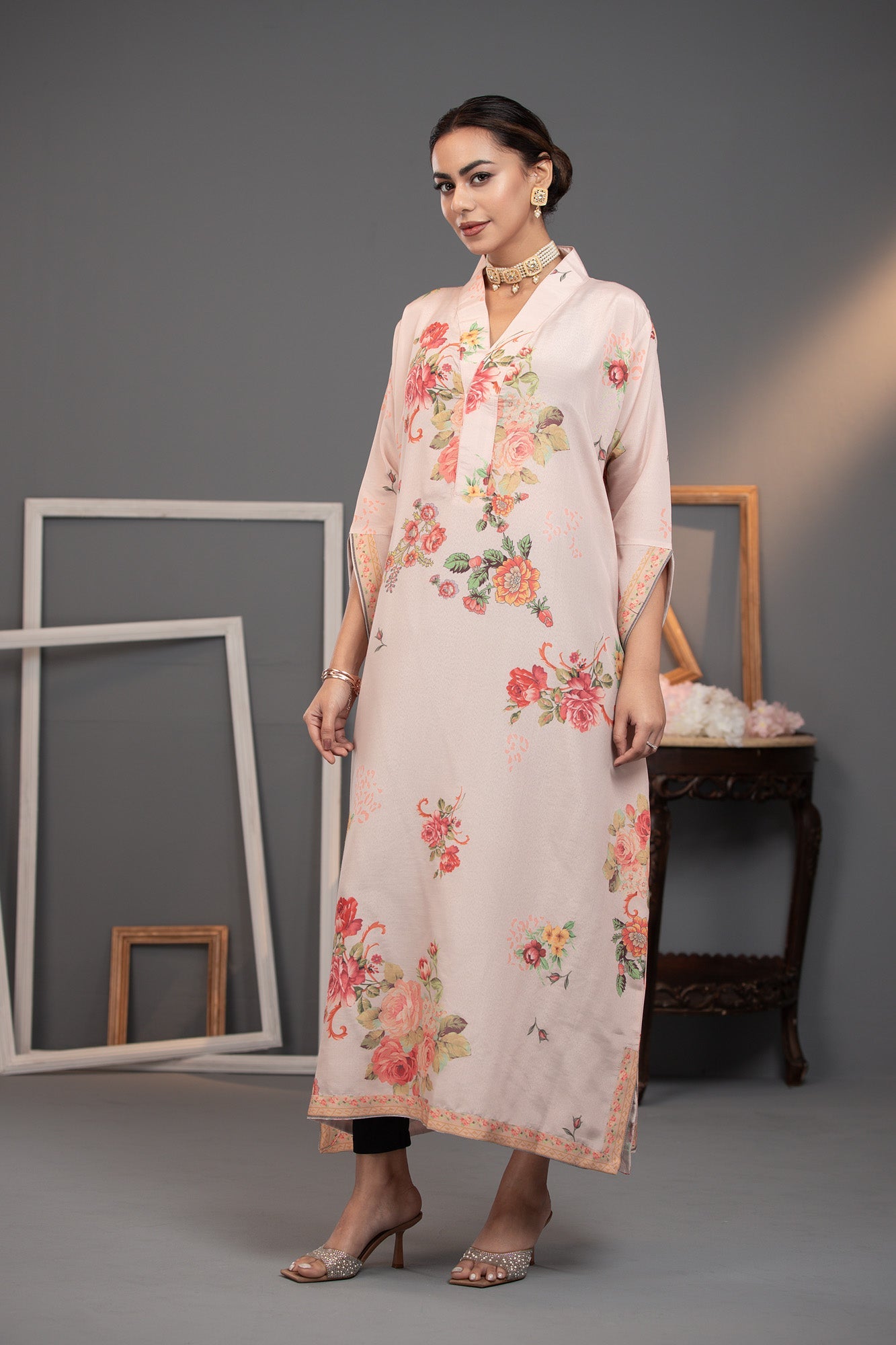 Printed Premium Soft Silk Stitched Kaftan Vol-01
