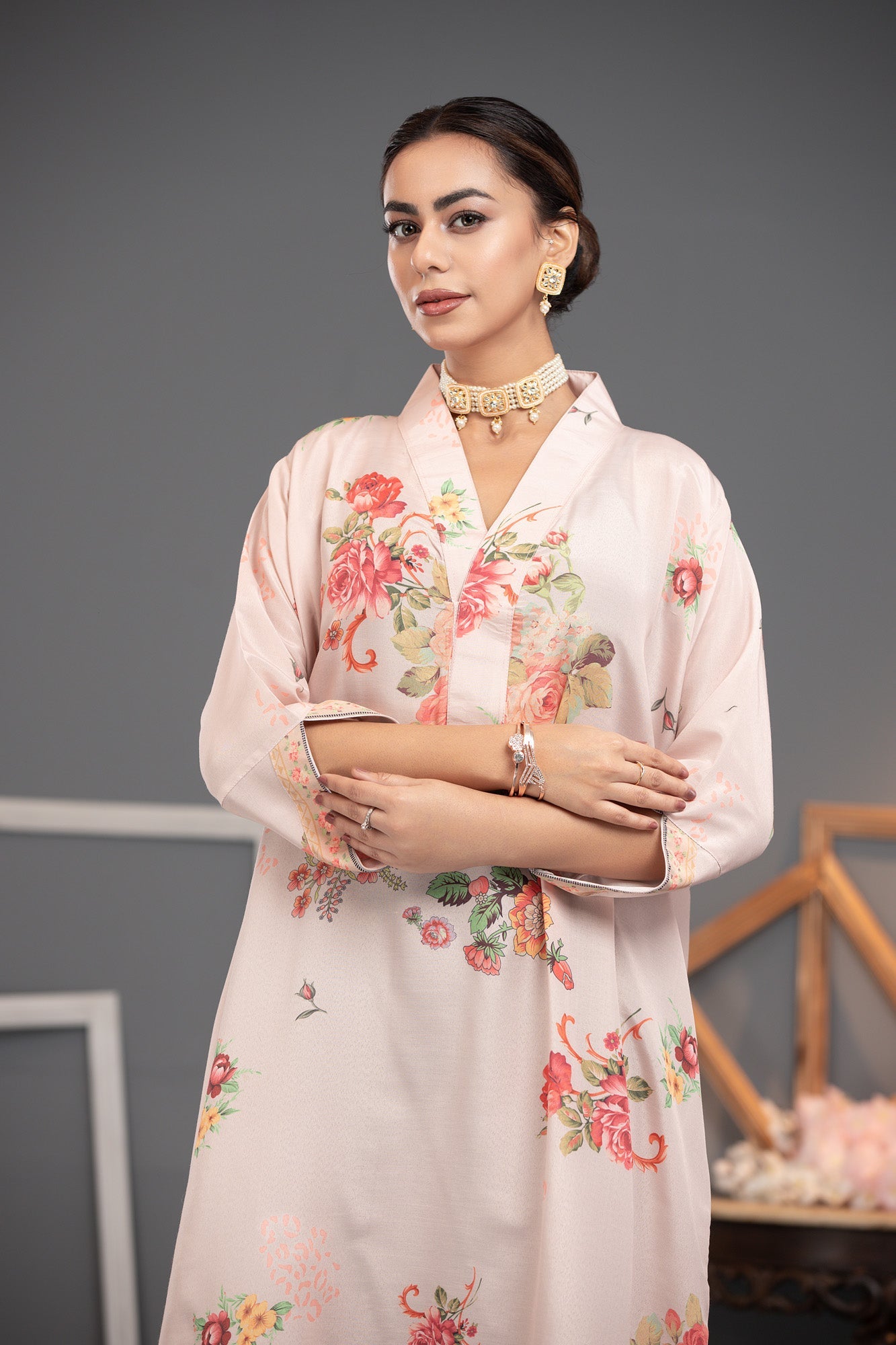 Printed Premium Soft Silk Stitched Kaftan Vol-01