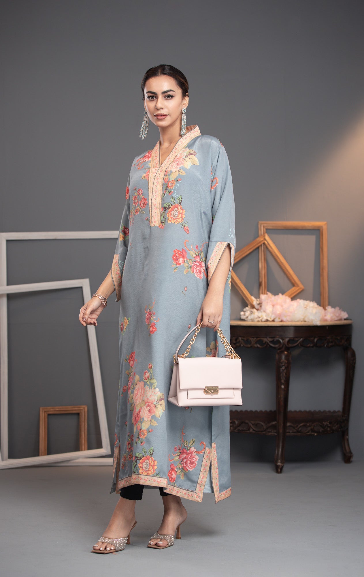 Printed Premium Soft Silk Stitched Kaftan Vol-01