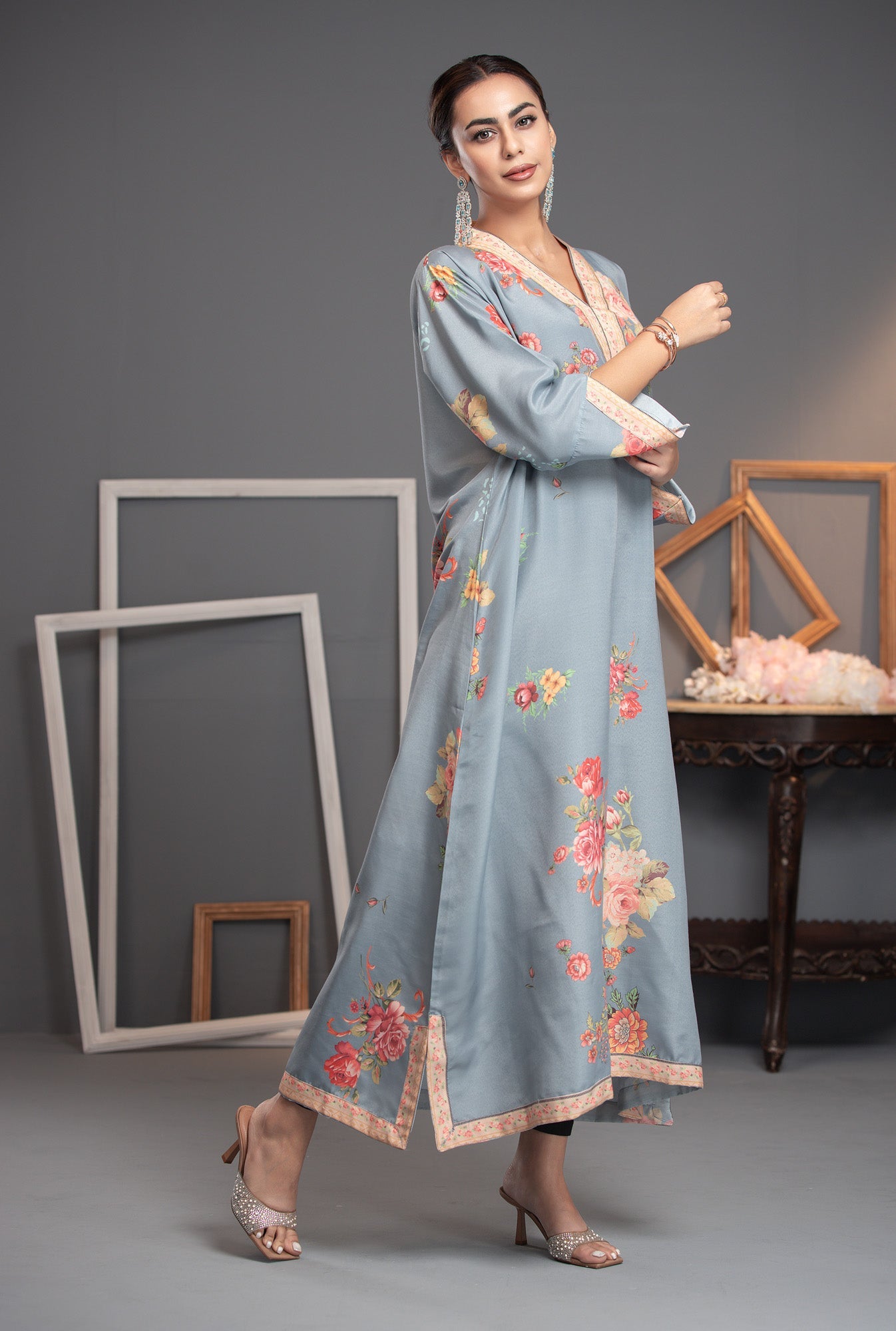 Printed Premium Soft Silk Stitched Kaftan Vol-01