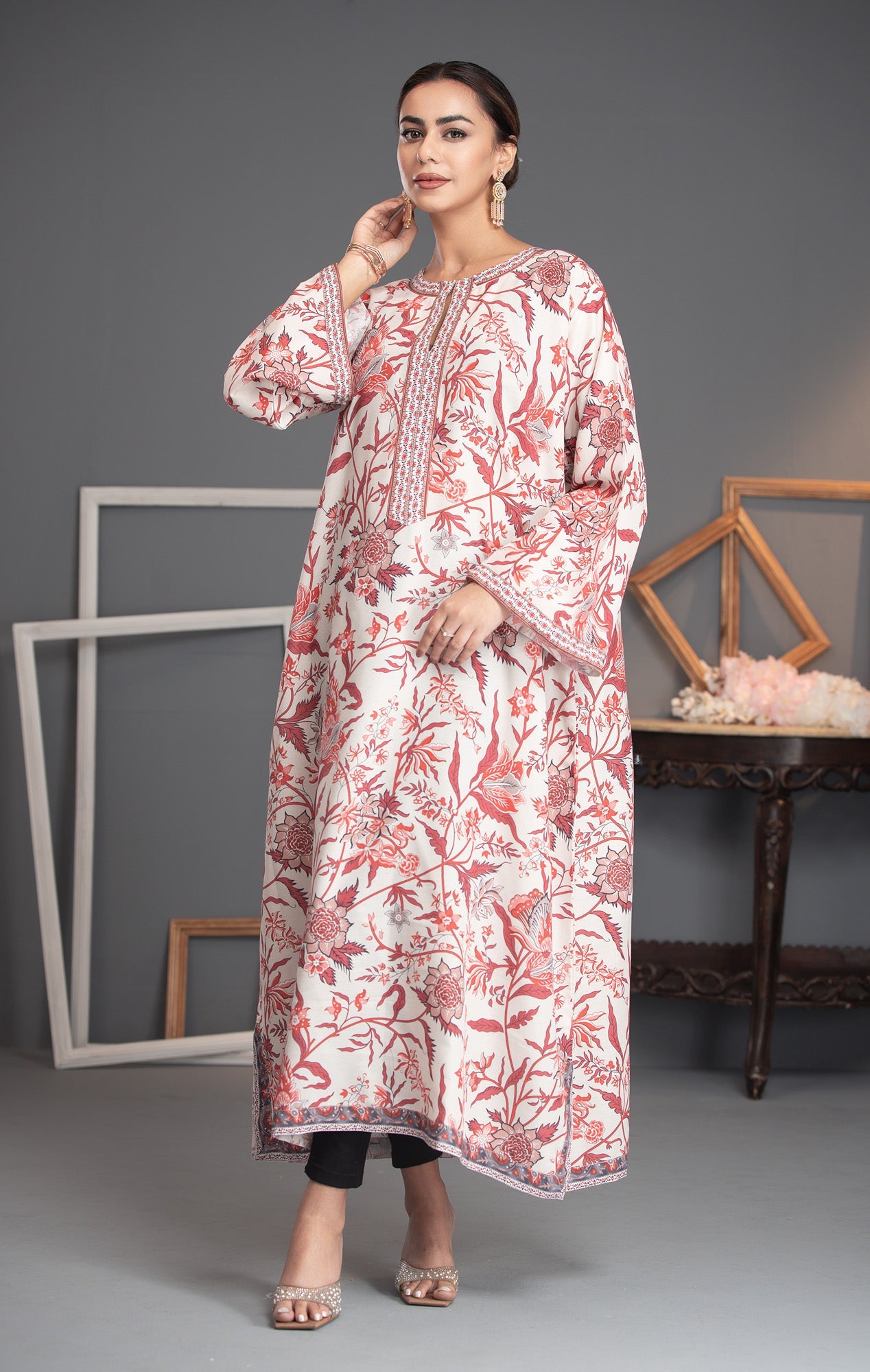 Printed Premium Soft Silk Stitched Kaftan Vol-01
