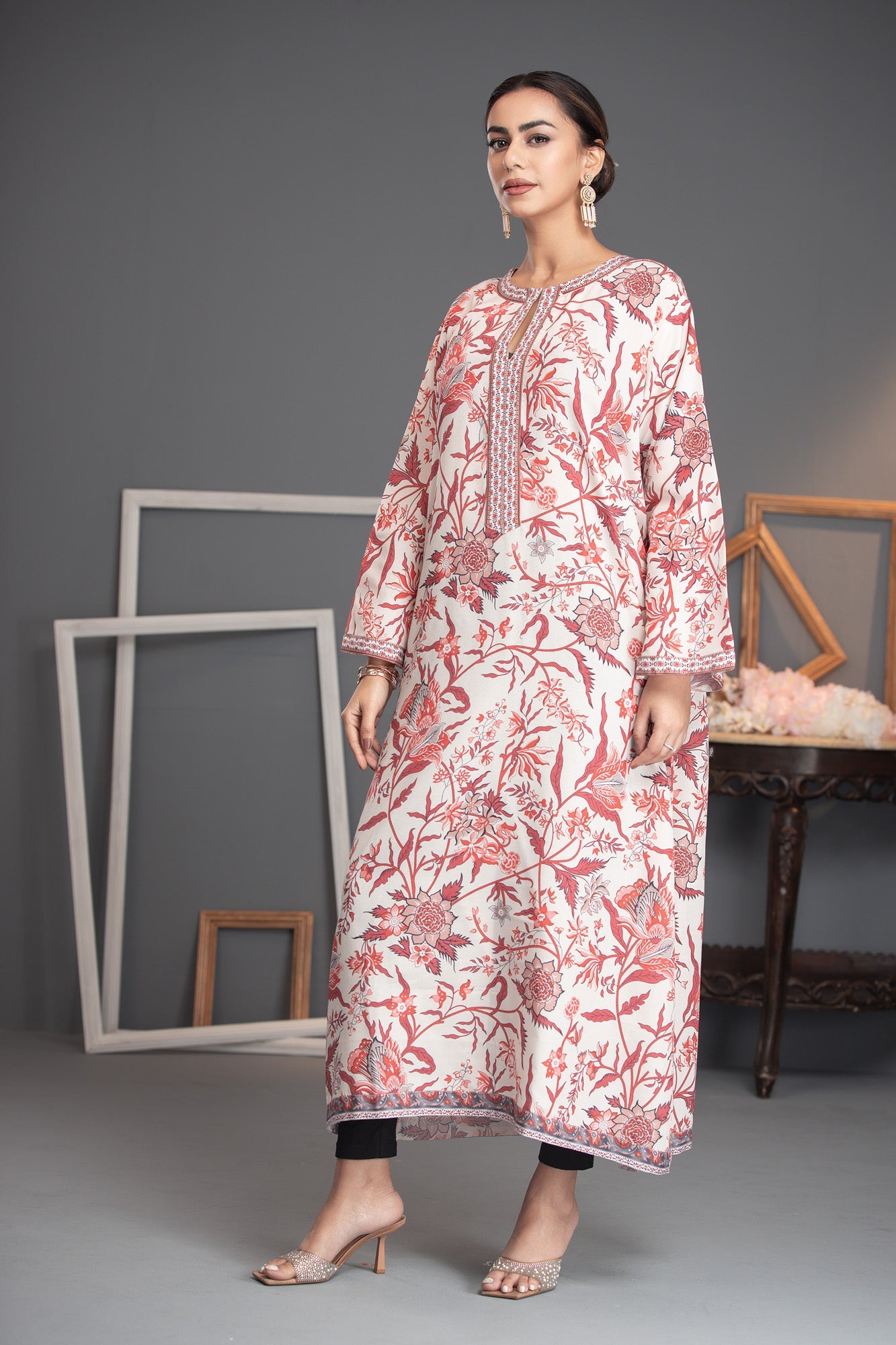 Printed Premium Soft Silk Stitched Kaftan Vol-01