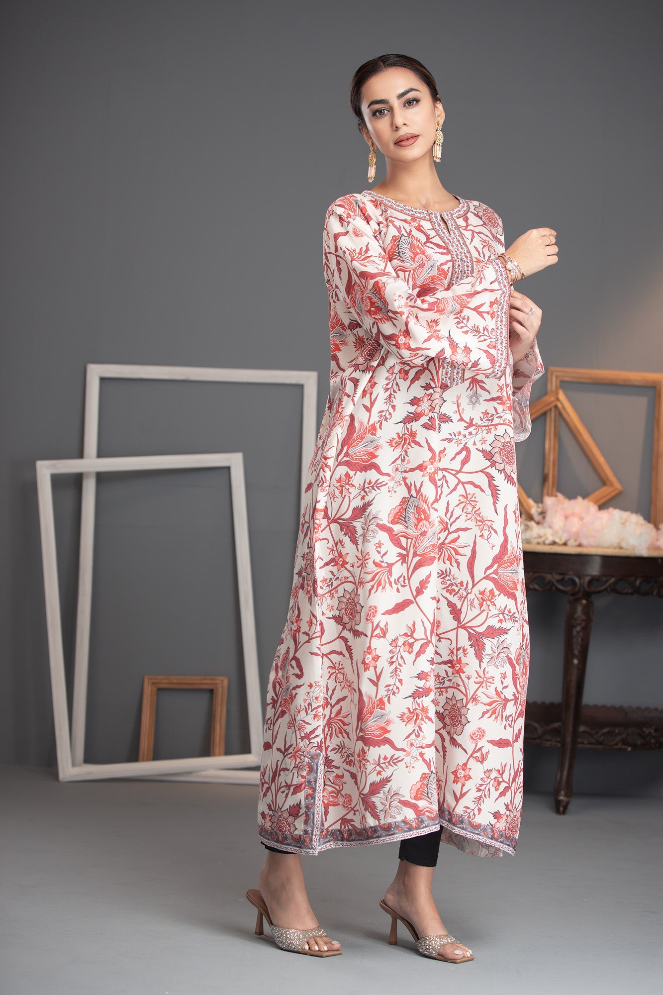 Printed Premium Soft Silk Stitched Kaftan Vol-01