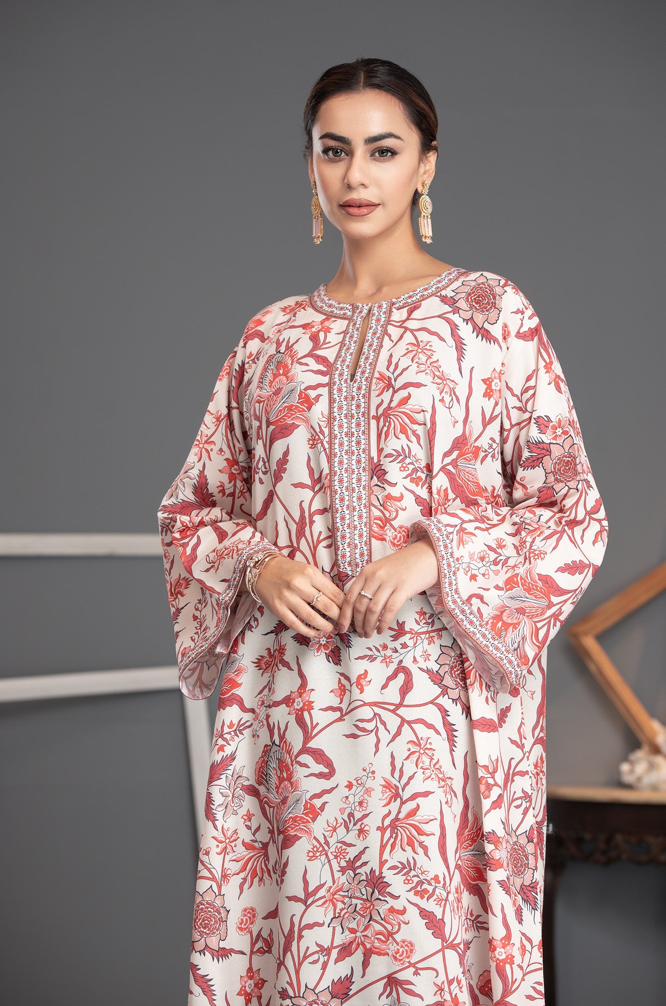 Printed Premium Soft Silk Stitched Kaftan Vol-01