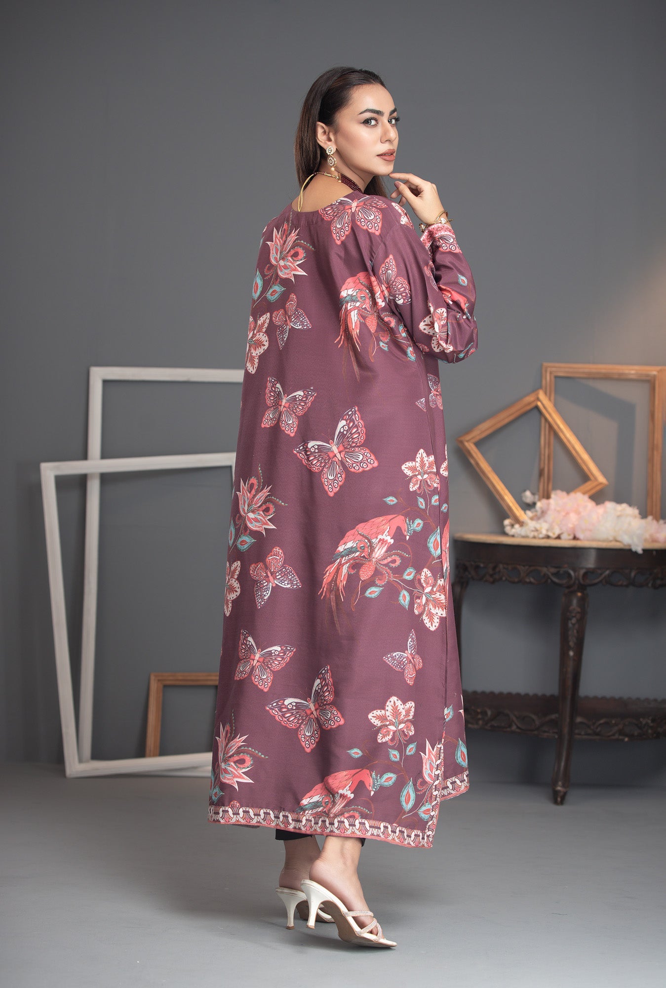 Printed Premium Soft Silk Stitched Kaftan Vol-01