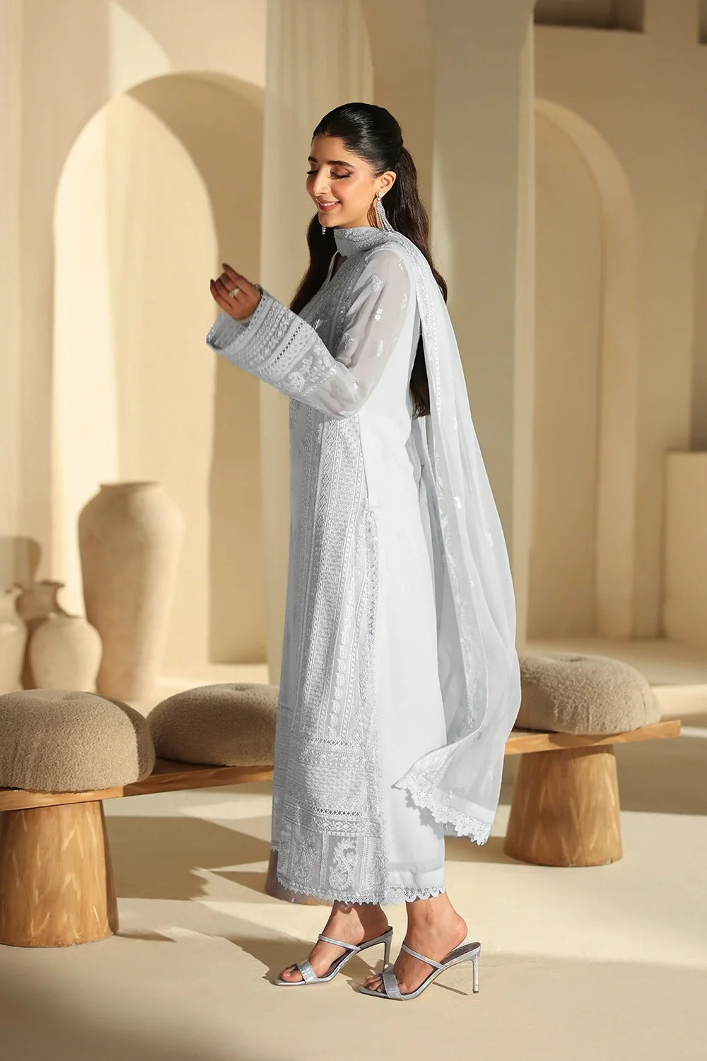 Azure Luxe Eid Edit'26 Sequins Embroidered Chiffon Unstitched 3 Piece