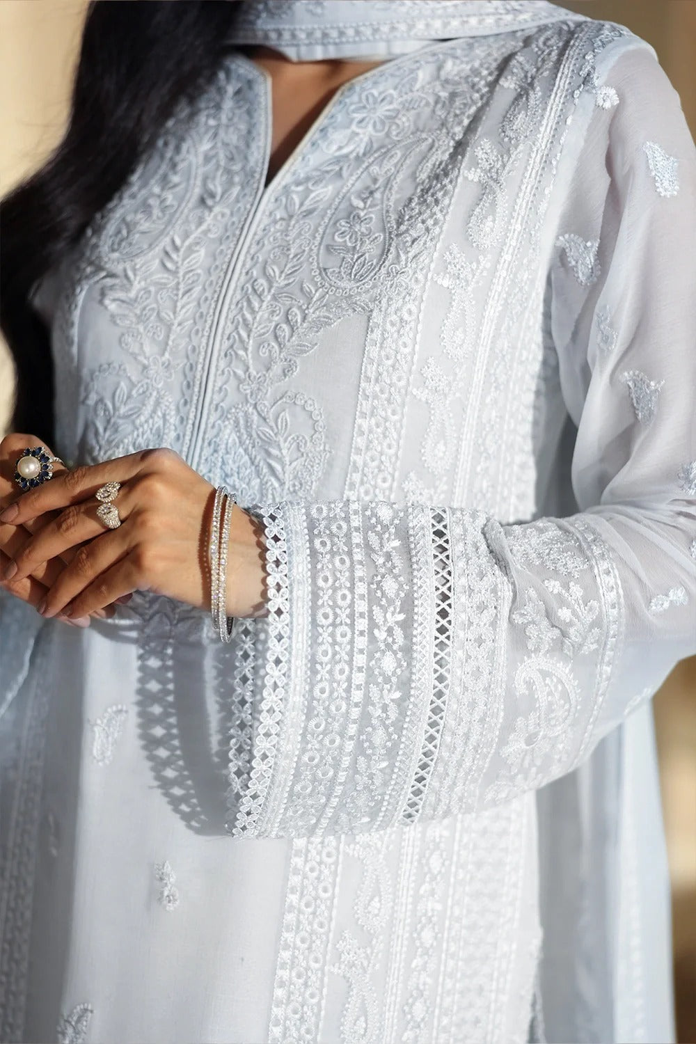 Azure Luxe Eid Edit'26 Sequins Embroidered Chiffon Unstitched 3 Piece