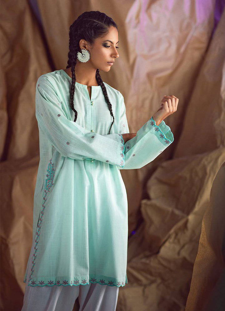 Image Embroidered Stitched Kurti - Jotey
