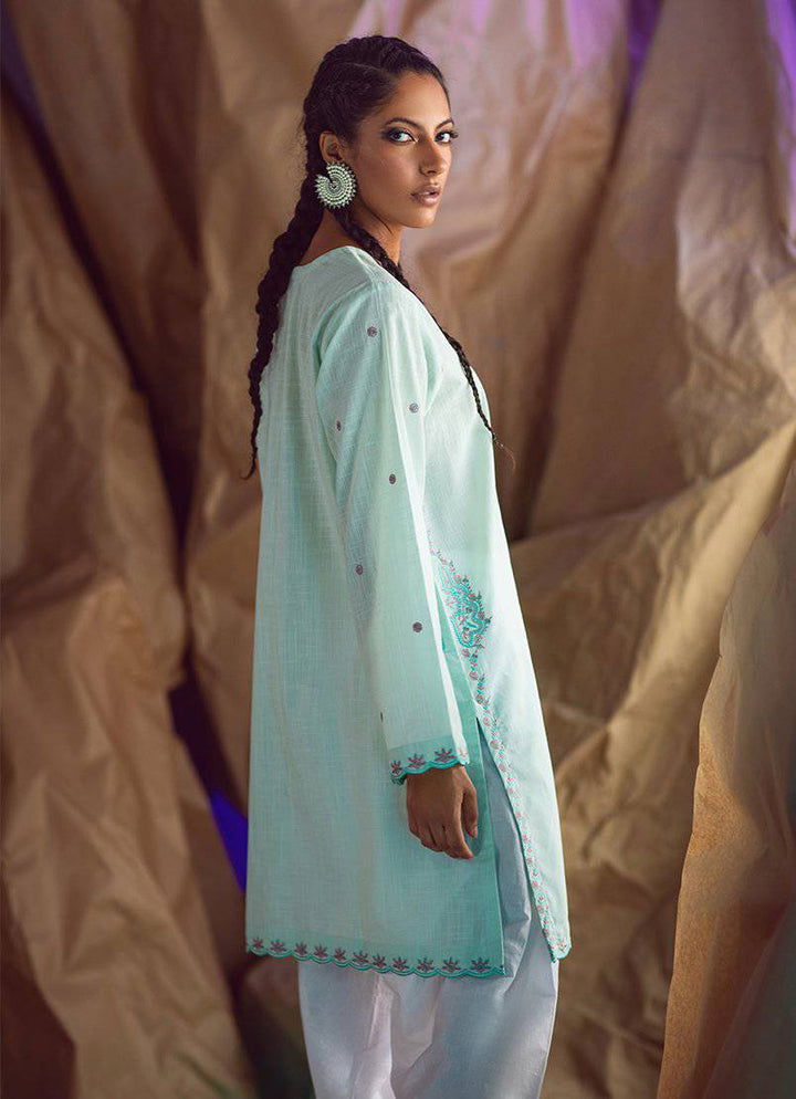 Image Embroidered Stitched Kurti - Jotey