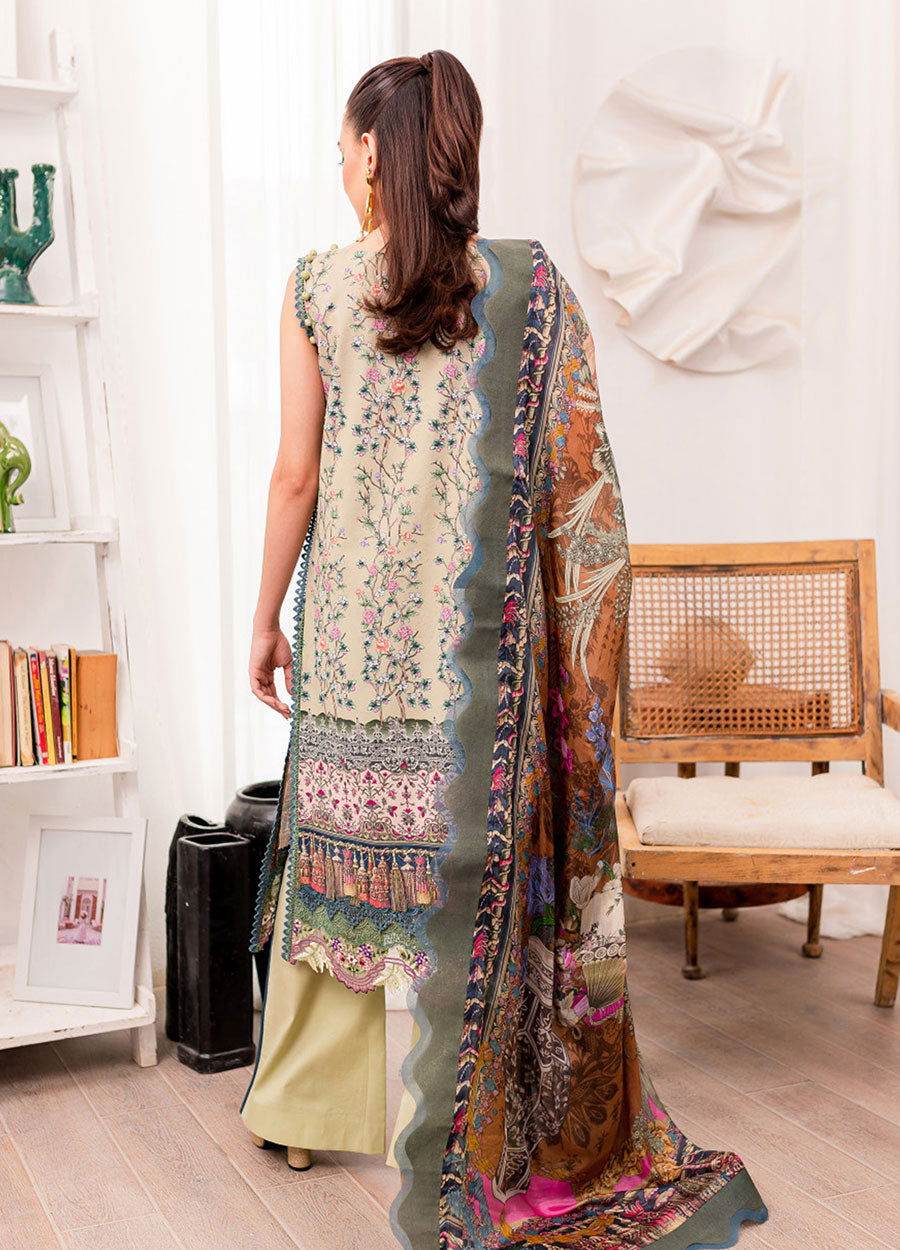 Jade Summer Glory Unstitched 3pcs - Jotey