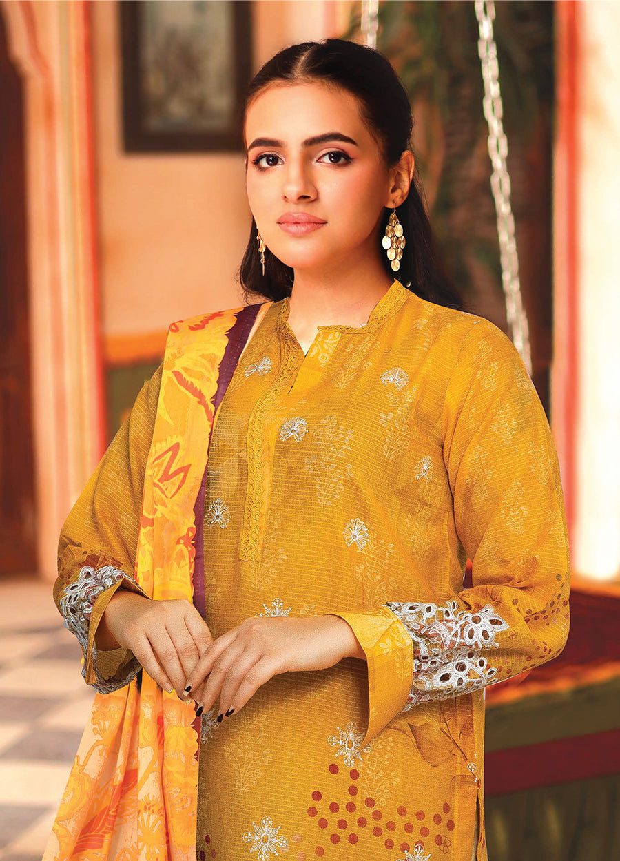 Zohra By Johra Embroidered Printed Bana Dora Lawn Unstitched 3Pcs