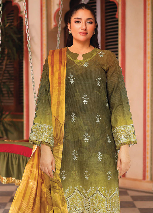 Zohra By Johra Embroidered Printed Bana Dora Lawn Unstitched 3Pcs