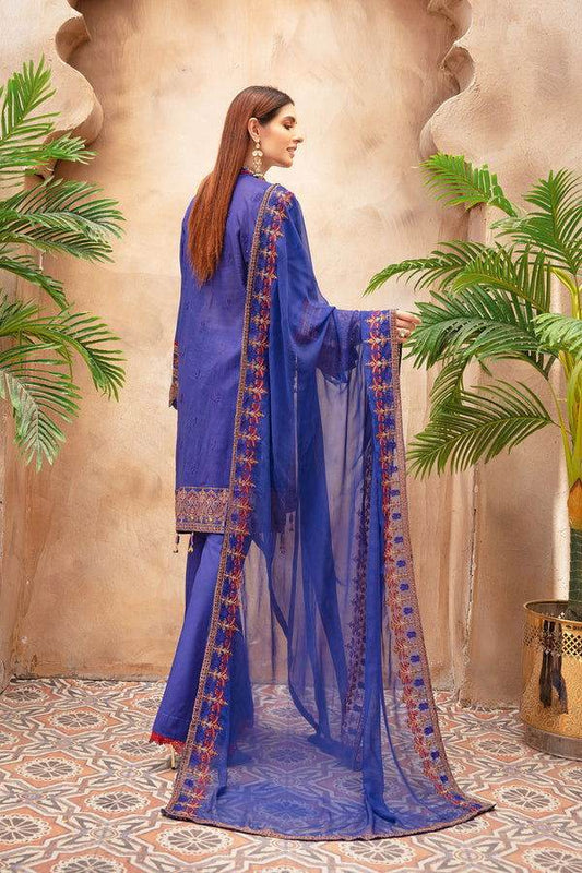 Johra Pinks Embroidered Swiss Vol- 04 3pcs - Jotey