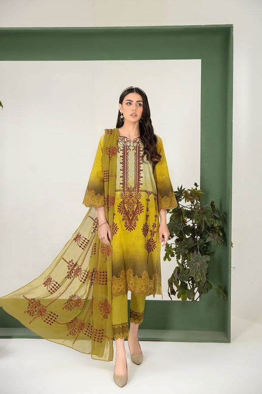 Johra Sumbal Embroidered Lawn 3pcs - Jotey