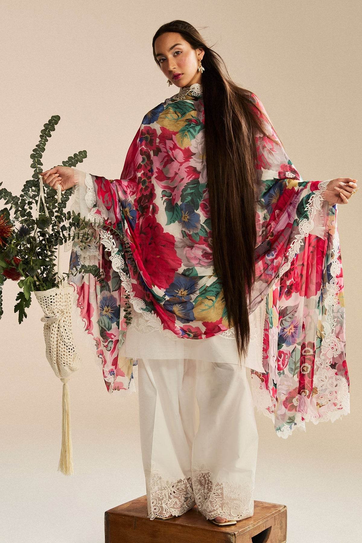 Zara Shahjahan Satori Embroidered Luxury Lawn Unstitched 3pcs - Jotey