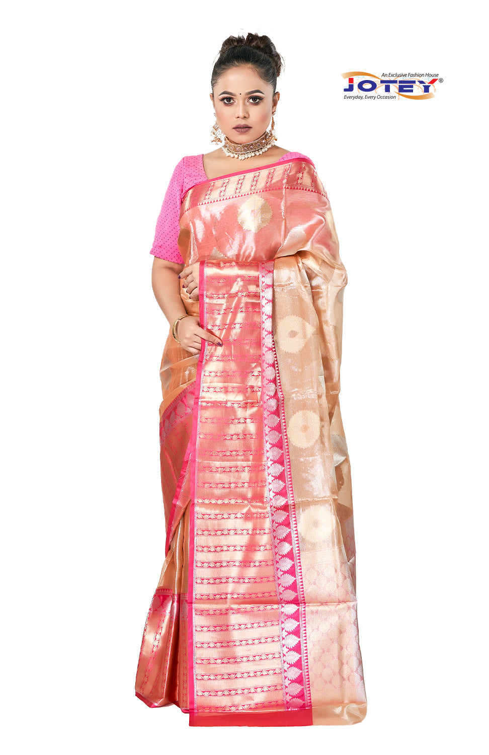 Kora Muslin Weaving Saree - Jotey