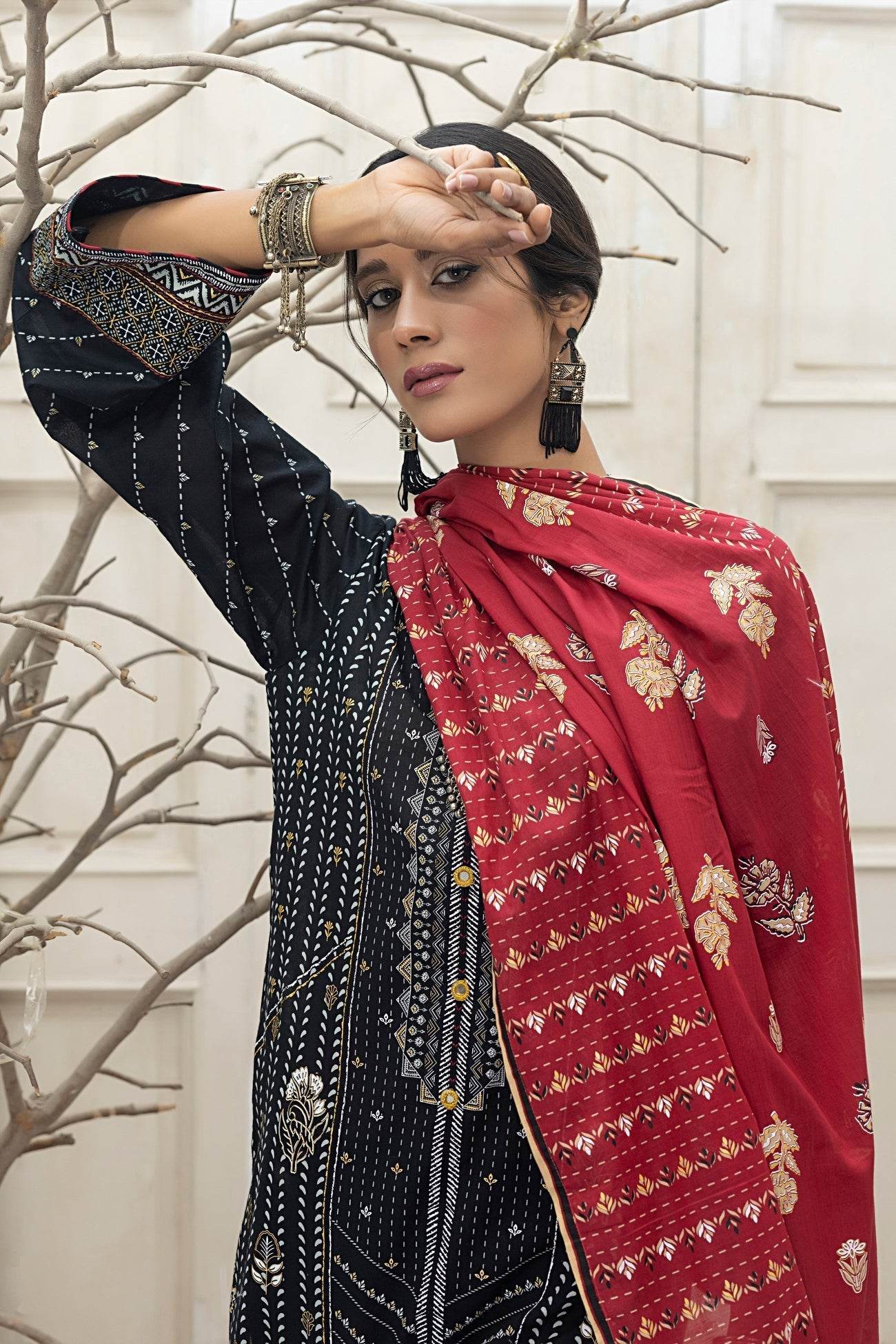 Lakhany Dareechay Summer Unstitched 3Pcs - Jotey
