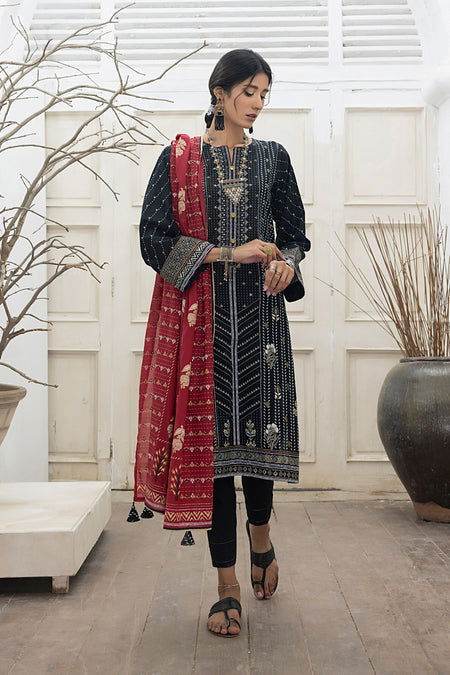 Lakhany Dareechay Summer Unstitched 3Pcs - Jotey