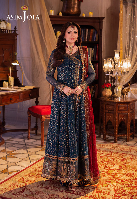 Asim Jofa Chandni Raatein Embroidered Unstitched Chiffon 3pcs