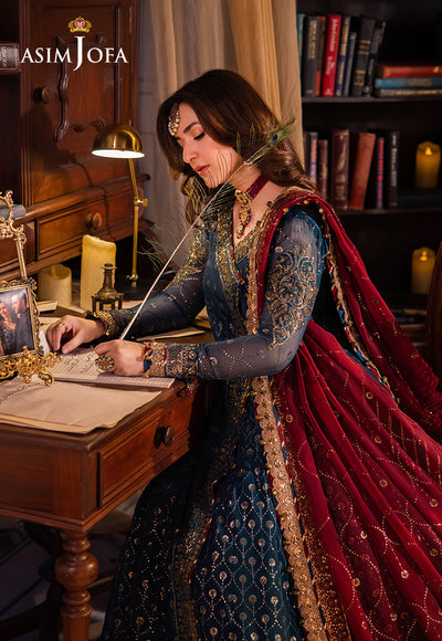 Asim Jofa Chandni Raatein Embroidered Unstitched Chiffon 3pcs