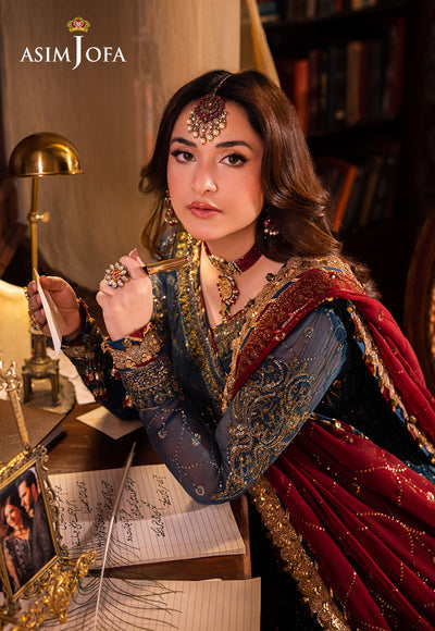 Asim Jofa Chandni Raatein Embroidered Unstitched Chiffon 3pcs