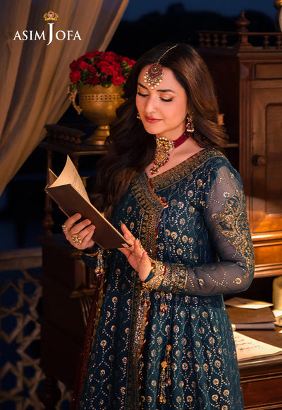 Asim Jofa Chandni Raatein Embroidered Unstitched Chiffon 3pcs