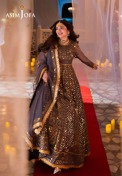 Asim Jofa Chandni Raatein Embroidered Unstitched Chiffon 3pcs