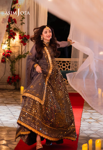Asim Jofa Chandni Raatein Embroidered Unstitched Chiffon 3pcs