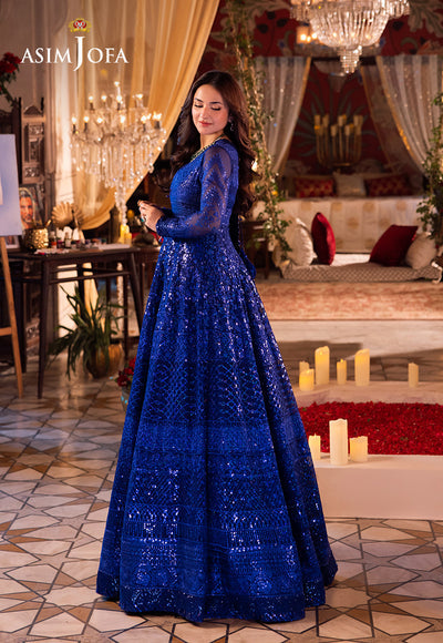 Asim Jofa Chandni Raatein Embroidered Unstitched Chiffon 3pcs