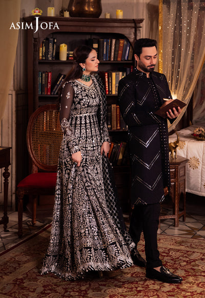 Asim Jofa Chandni Raatein Embroidered Unstitched Chiffon 3pcs