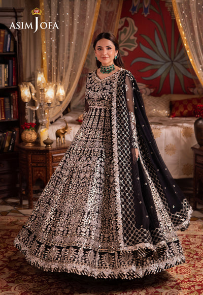 Asim Jofa Chandni Raatein Embroidered Unstitched Chiffon 3pcs