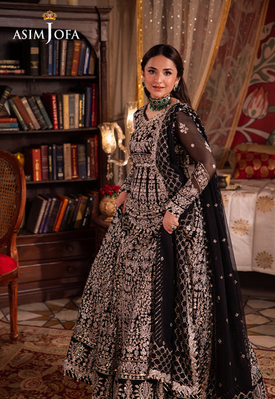 Asim Jofa Chandni Raatein Embroidered Unstitched Chiffon 3pcs