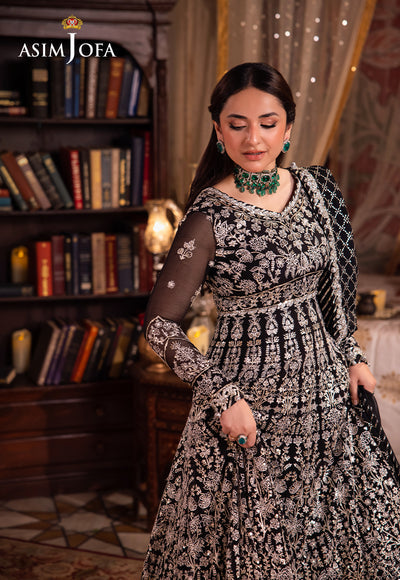 Asim Jofa Chandni Raatein Embroidered Unstitched Chiffon 3pcs