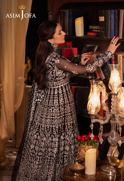 Asim Jofa Chandni Raatein Embroidered Unstitched Chiffon 3pcs