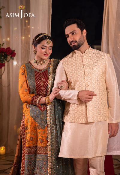 Asim Jofa Chandni Raatein Embroidered Unstitched Chiffon 3pcs