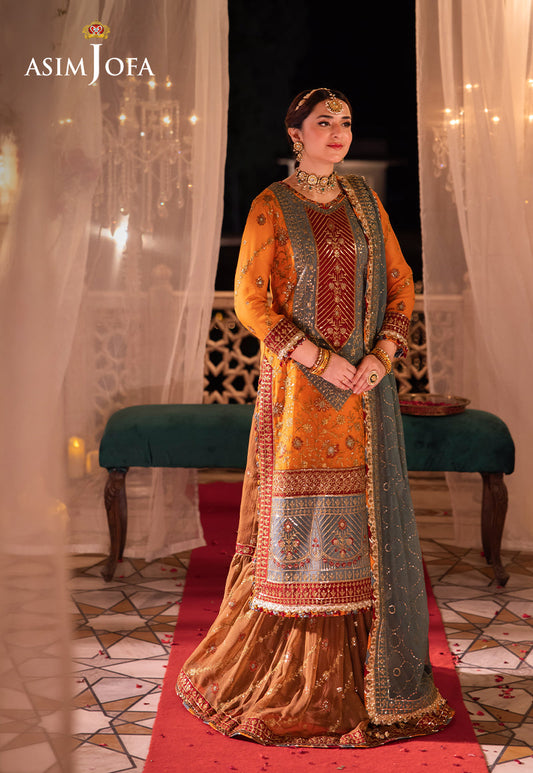 Asim Jofa Chandni Raatein Embroidered Unstitched Chiffon 3pcs